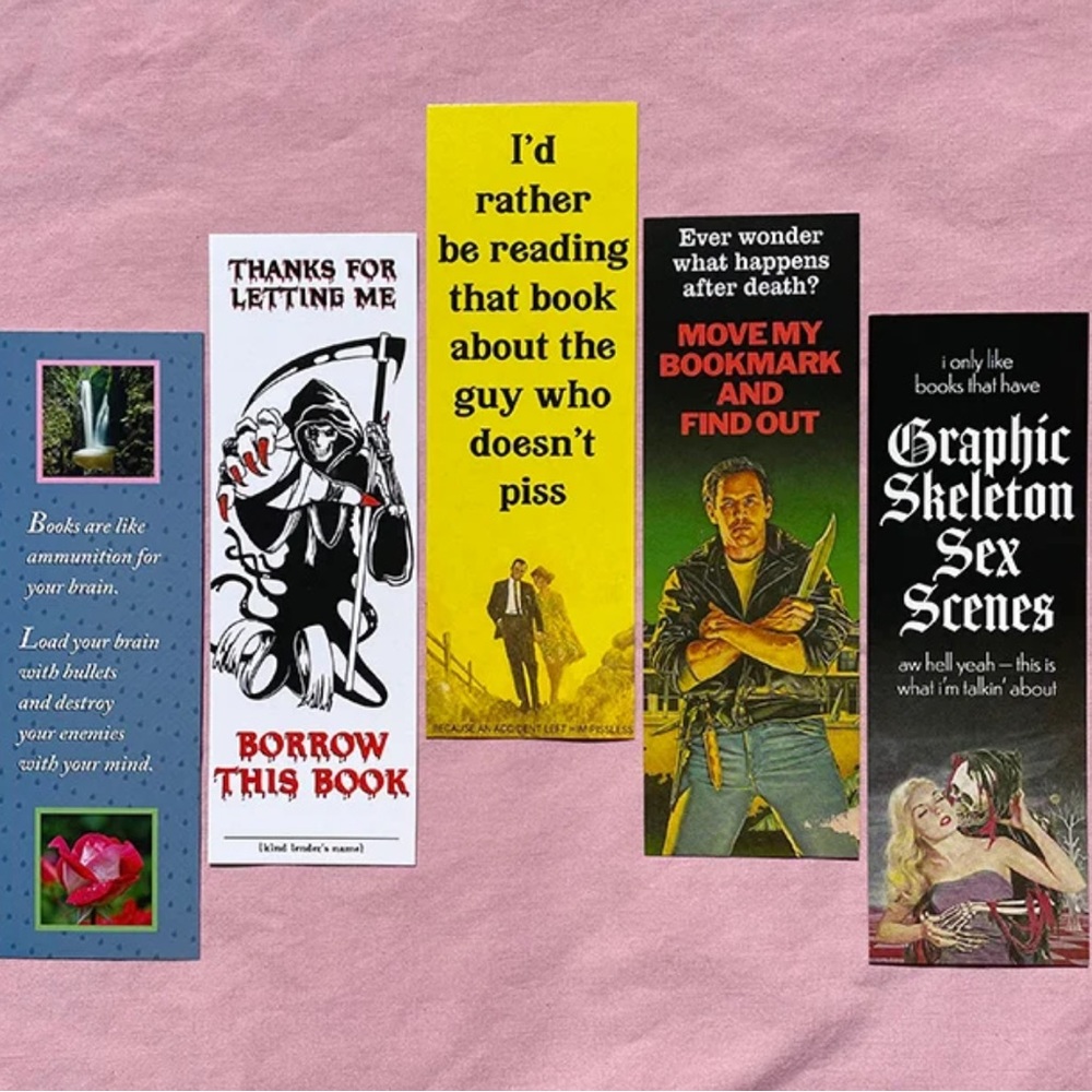 📚 Set of 20 Funny & Offensive Bookmarks